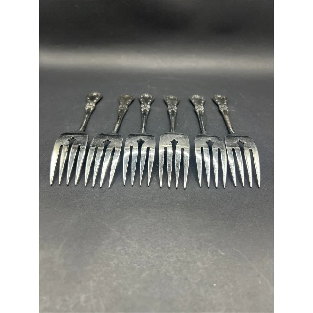Oneida Kennett Square Distinction Deluxe Stainless Salad Forks Set Of 6 Vtg HH